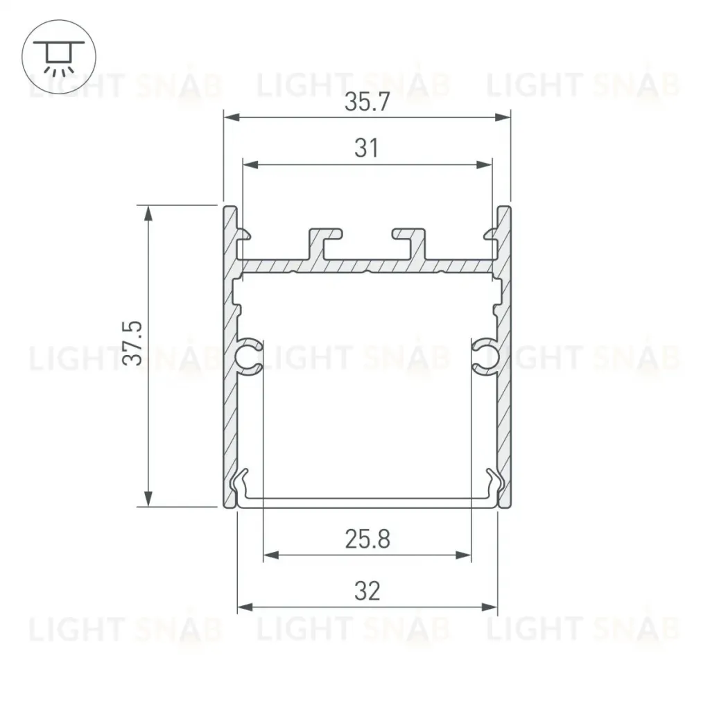 Профиль Arlight SL-LINE-3638-LW-2000 WHITE 038444(1) 038444(1)