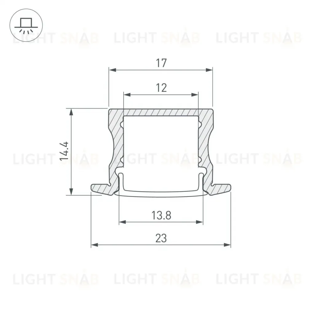 Профиль Arlight LINE-2315-F-2000 WHITE 044265(1) 044265(1)