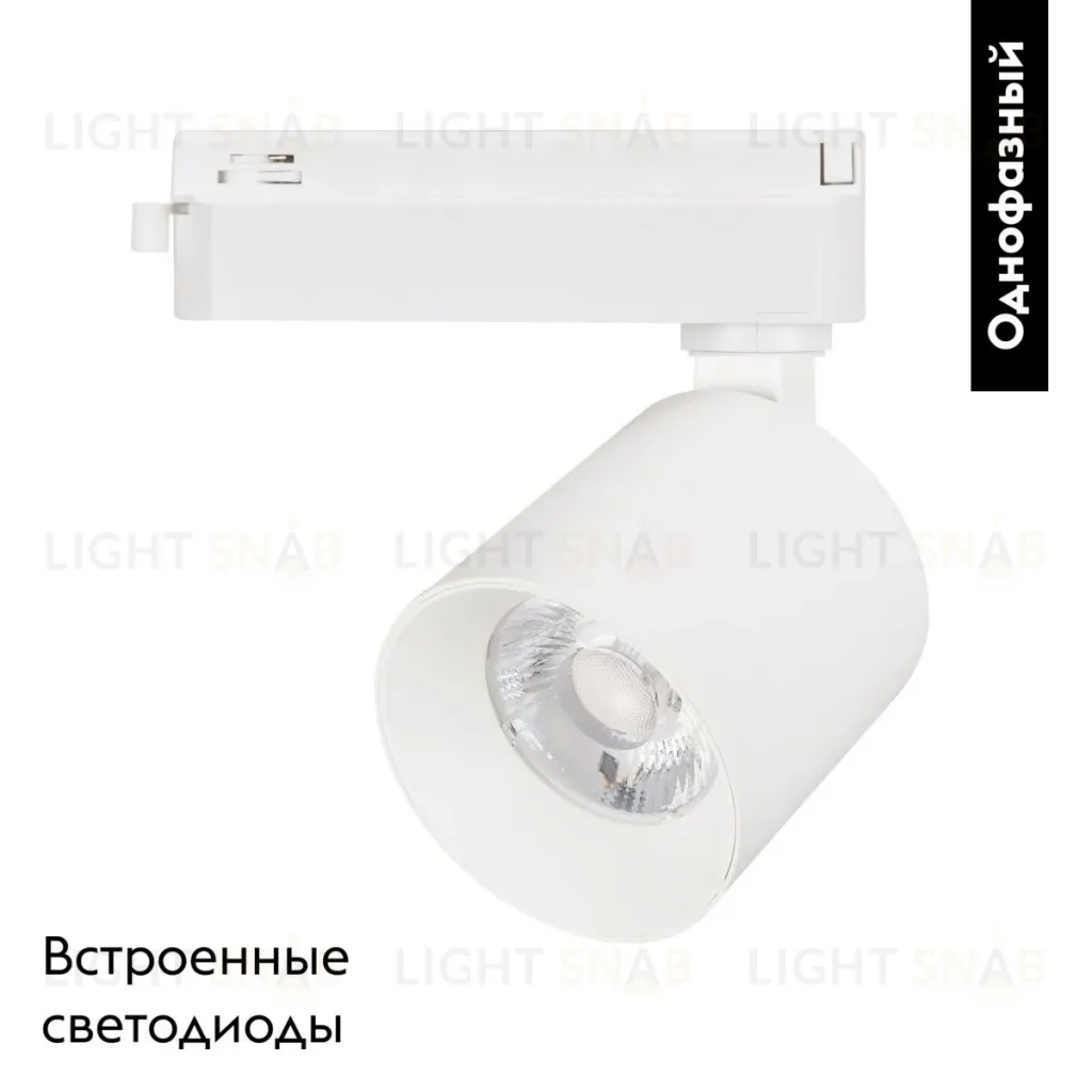 Трековый однофазный светильник Arlight LGD-DYKE-2TR-R60-8W Warm3000 (WH, 50 deg, 230V) 052257 052257