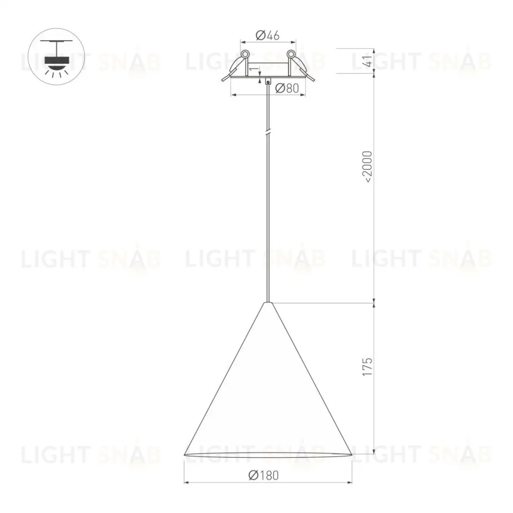 Подвесной светильник Arlight SP-MAKOTO-R180-10W Warm3000 (BK, 36 deg, 230V, TRIAC) 057204 057204
