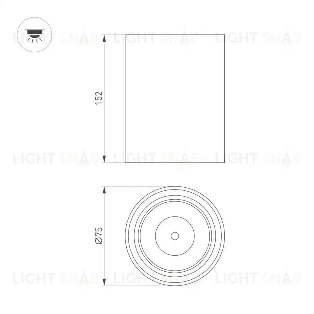 Накладной светильник Arlight SP-SALT-R75-15W Day4000 (WH-BK, 40 deg, 230V) 057318 057318