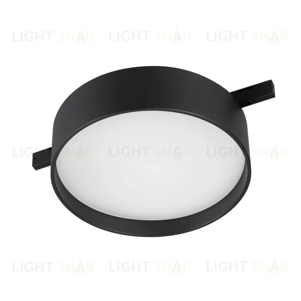 Трековый магнитный светильник Arlight MAG-MICROCOSM-RONDO-R113-12W Warm2700 (BK, 100 deg, 24V) 055471 055471