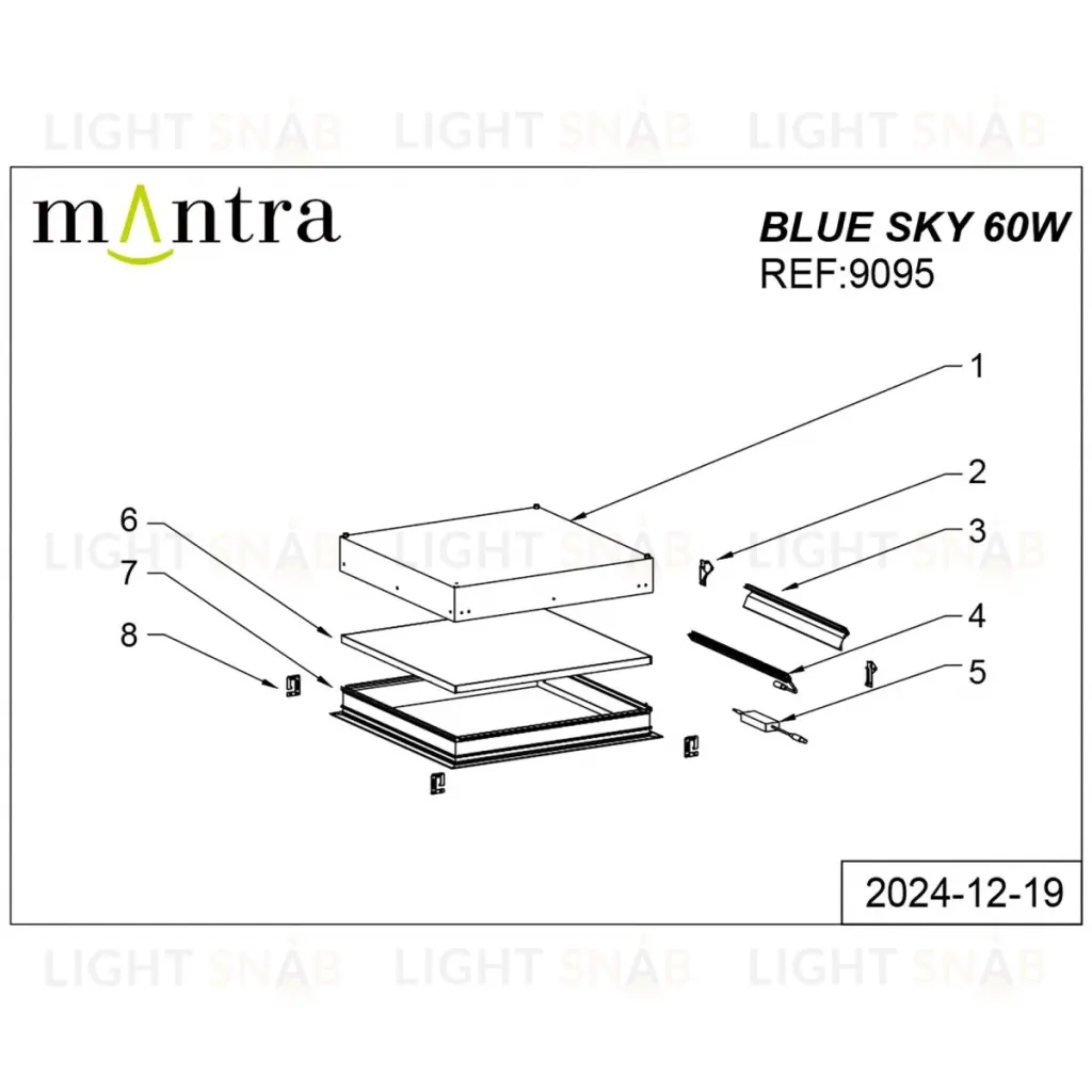 Встраиваемый светильник Mantra Blue Sky 9095 9095