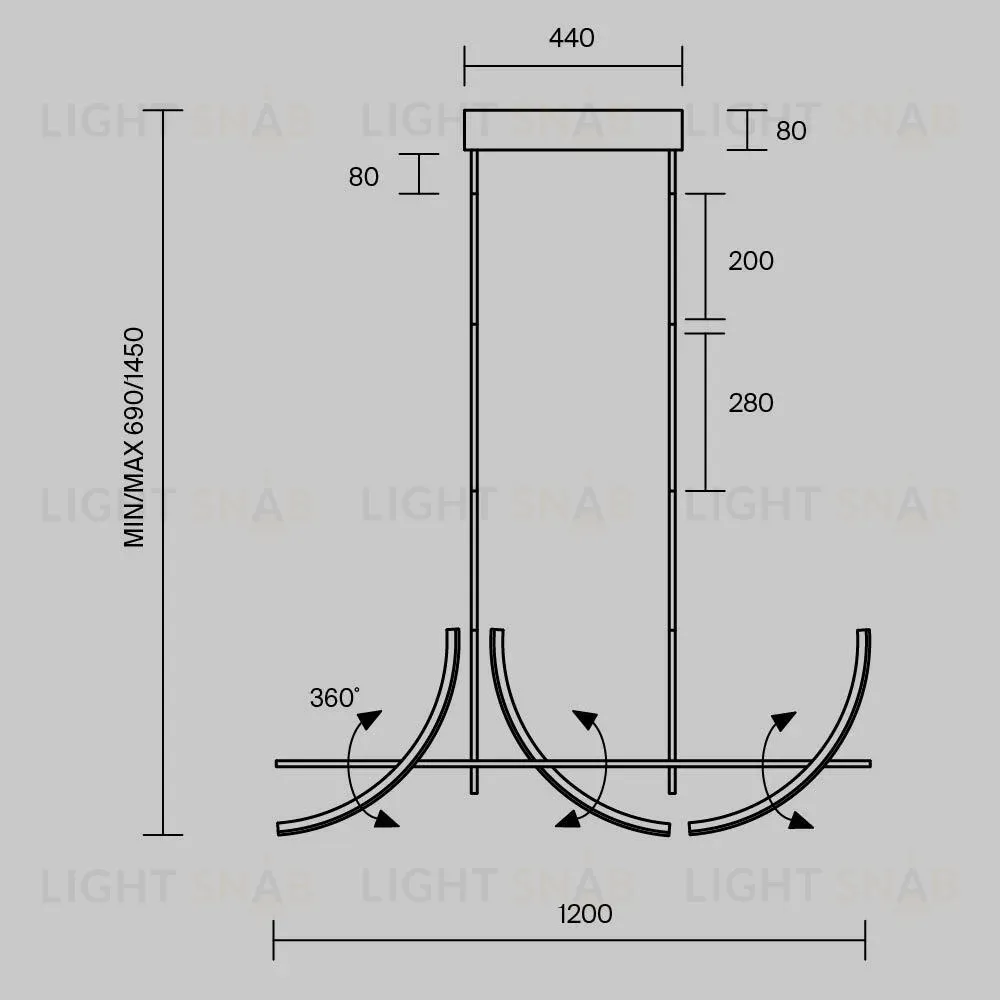 Подвесной светильник Maytoni Wabi MOD428PL-L20BK MOD428PL-L20BK