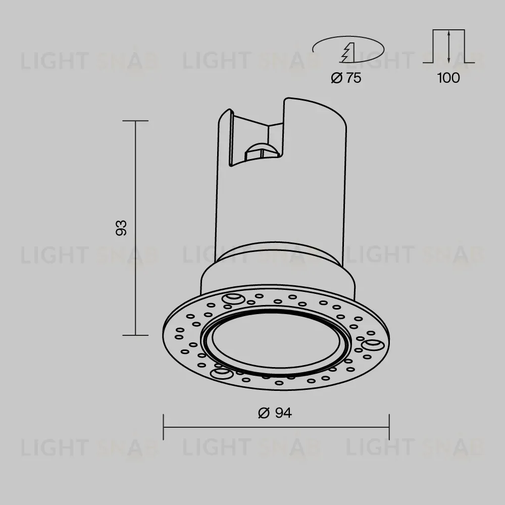 Уличный встраиваемый светильник Maytoni Grit O501DL-L10B3K O501DL-L10B3K