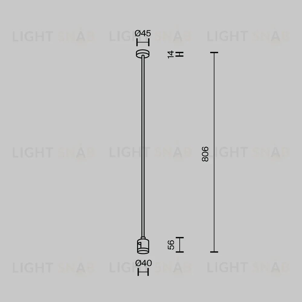 Крепление потолочное с прямым коннектором питания Maytoni Flarity TRA159C-IPCL1-PT TRA159C-IPCL1-PT