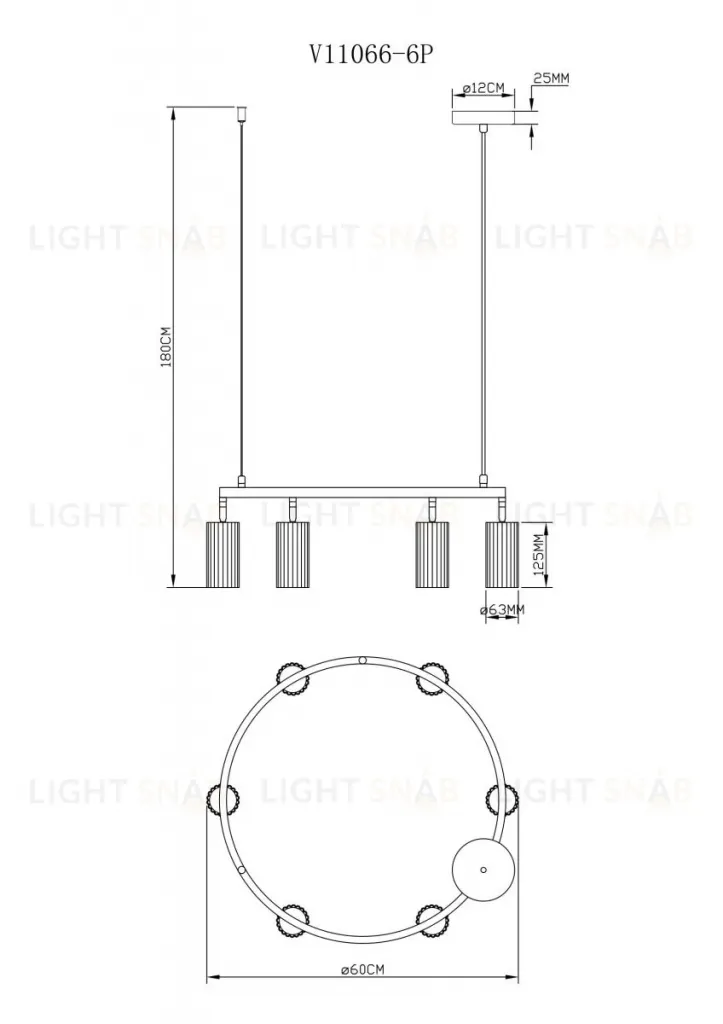 Подвесная люстра Moderli Cora V11601-6P V11601-6P