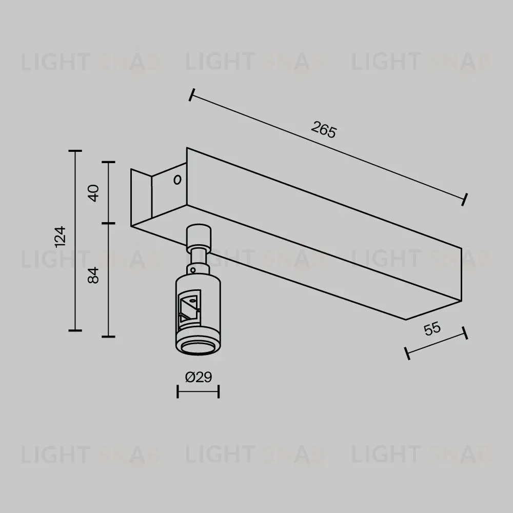 Основание потолочное для блока питания с вводом питания Maytoni Flarity TRA156C-BB1-PT TRA156C-BB1-PT