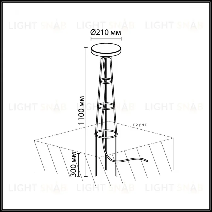 Уличный светильник Odeon Light Nature Liana 7108/15GLA 7108/15GLA