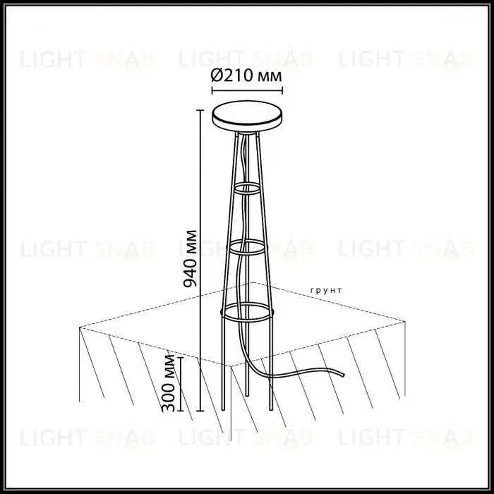 Уличный светильник Odeon Light Nature Liana 7108/15GL 7108/15GL