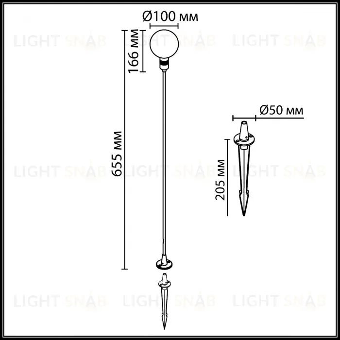 Ландшафтный светильник Odeon Light Nature Dande 7121/2GL 7121/2GL