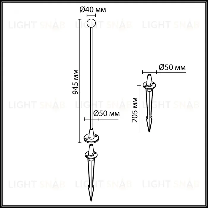 Ландшафтный светильник Odeon Light Nature Notte 7123/1GLA 7123/1GLA