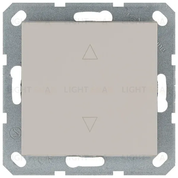 Выключатель одноклавишный для штор 10A 250V с накладкой, цвет Тауп Jasmart G3018T G3018T