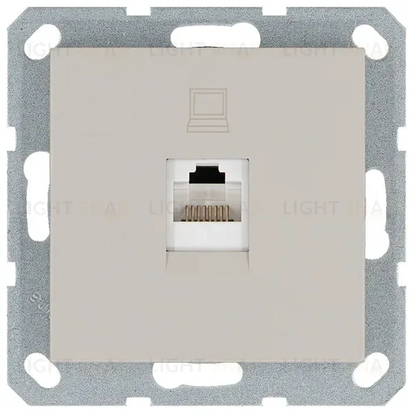 Интернет-розетка RJ45 с накладкой, цвет Тауп Jasmart G6105T G6105T