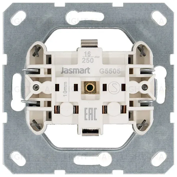 Розетка SHUKO с крышкой и защитными шторками 16A 250V 2P+T, цвет Тауп Jasmart G5505T G5505T