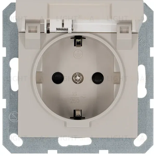 Розетка SHUKO с крышкой и защитными шторками 16A 250V 2P+T, цвет Тауп Jasmart G5505T G5505T