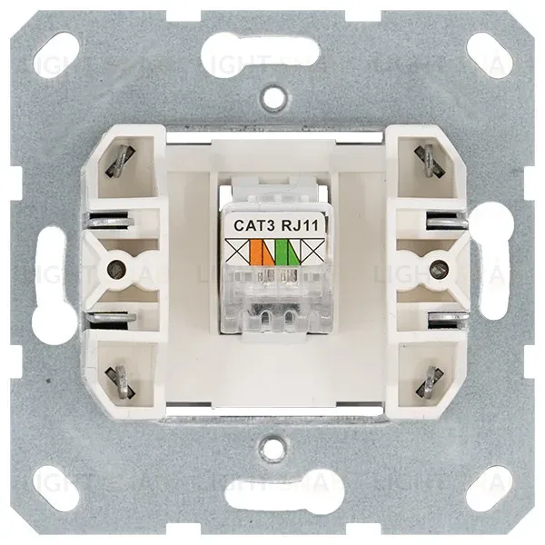Телефонная розетка RJ11 с накладкой, цвет Тауп Jasmart G6101T G6101T