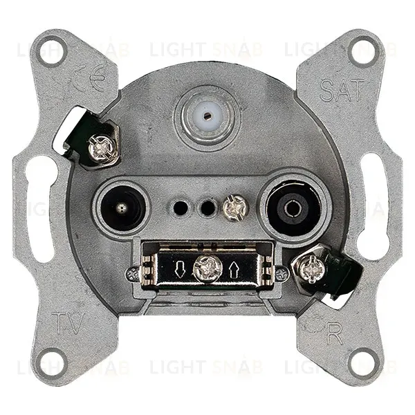 Розетка TV+FM+SAT Ф9.5mm оконечная с накладкой, цвет Тауп Jasmart G6206T G6206T