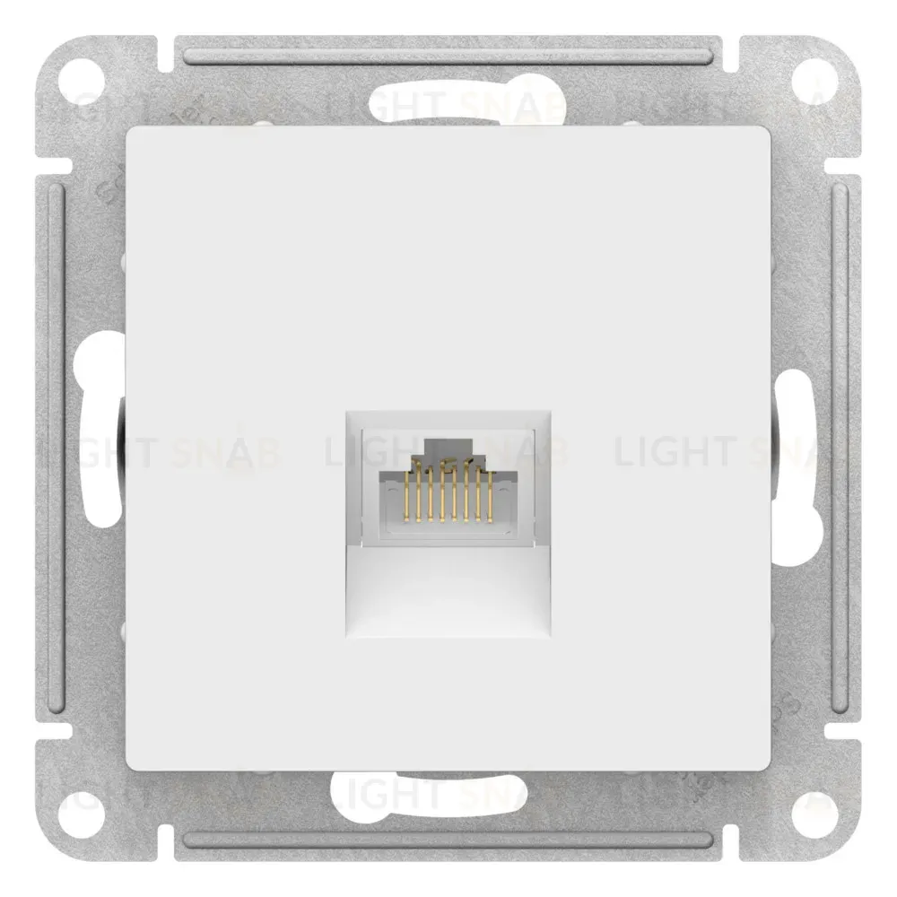 Розетка компьютерная RJ45, кат. 6A, Systeme Electric AtlasDesign Лотос ATN001386 ATN001386