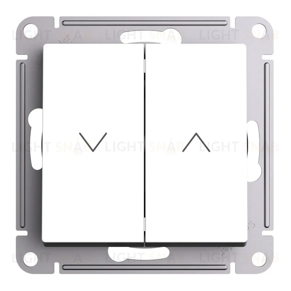 Выключатель 2-клавишный жалюзи, 10А, Systeme Electric AtlasDesign Лотос ATN001319 ATN001319