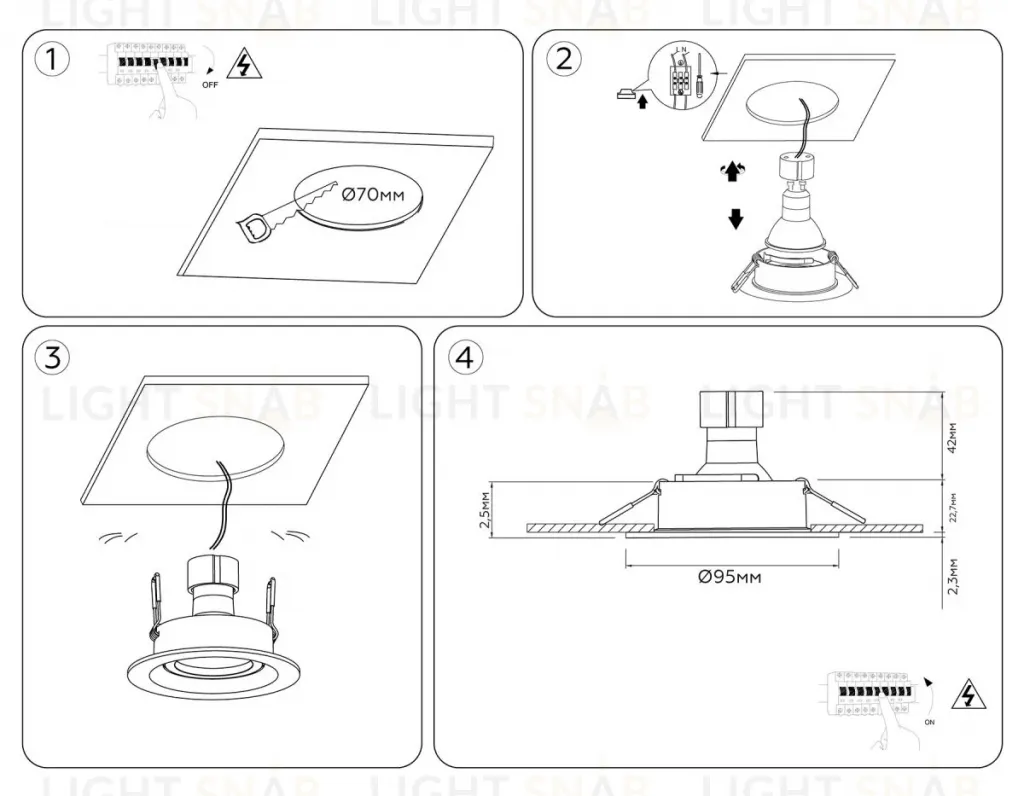 Встраиваемый светильник Ambrella Light Techno Spot Standard Tech TN102742 TN102742