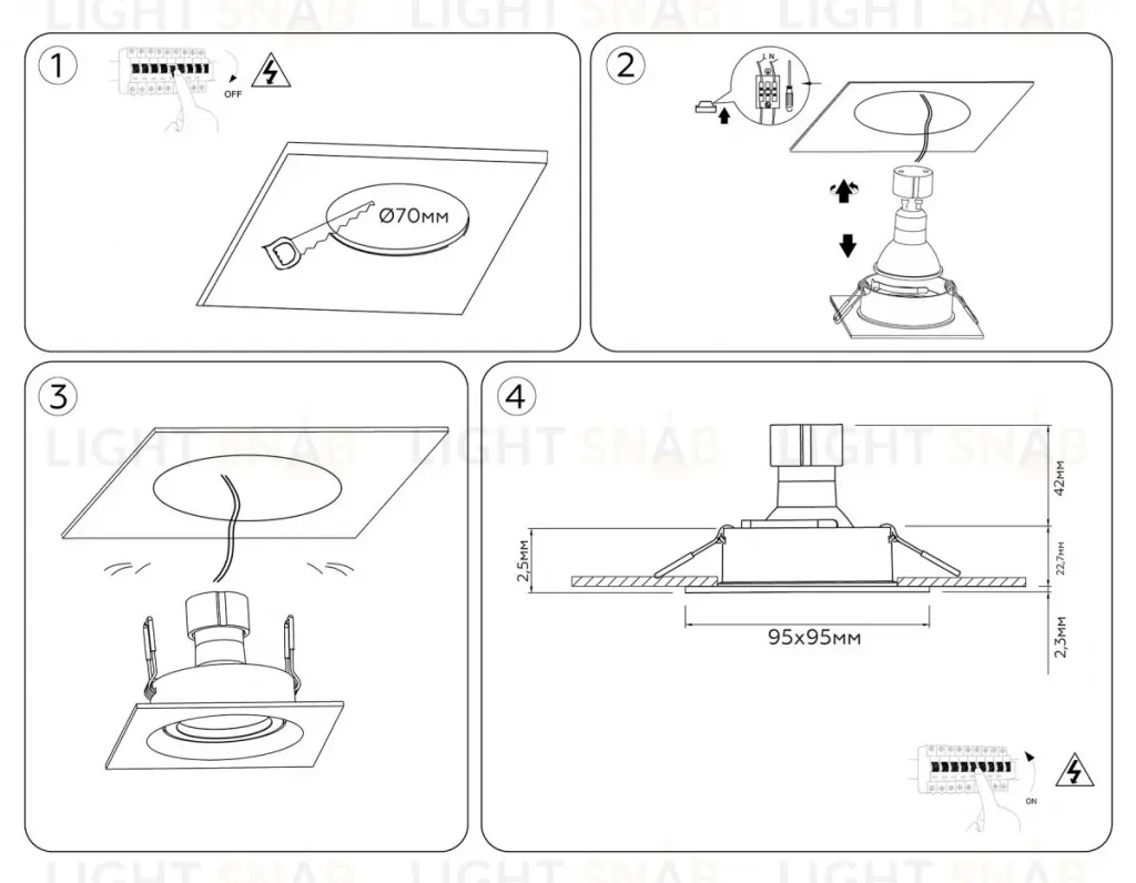 Встраиваемый светильник Ambrella Light Techno Spot Standard Tech TN102744 TN102744