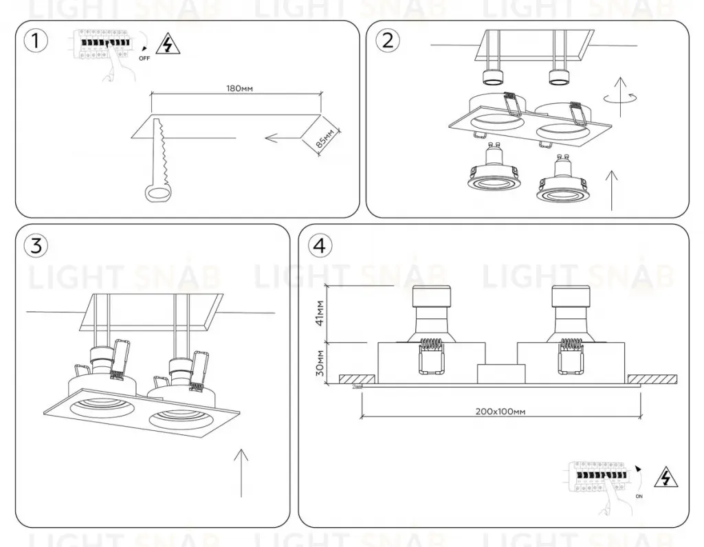 Встраиваемый светильник Ambrella Light Techno Spot Standard Tech TN102759 TN102759