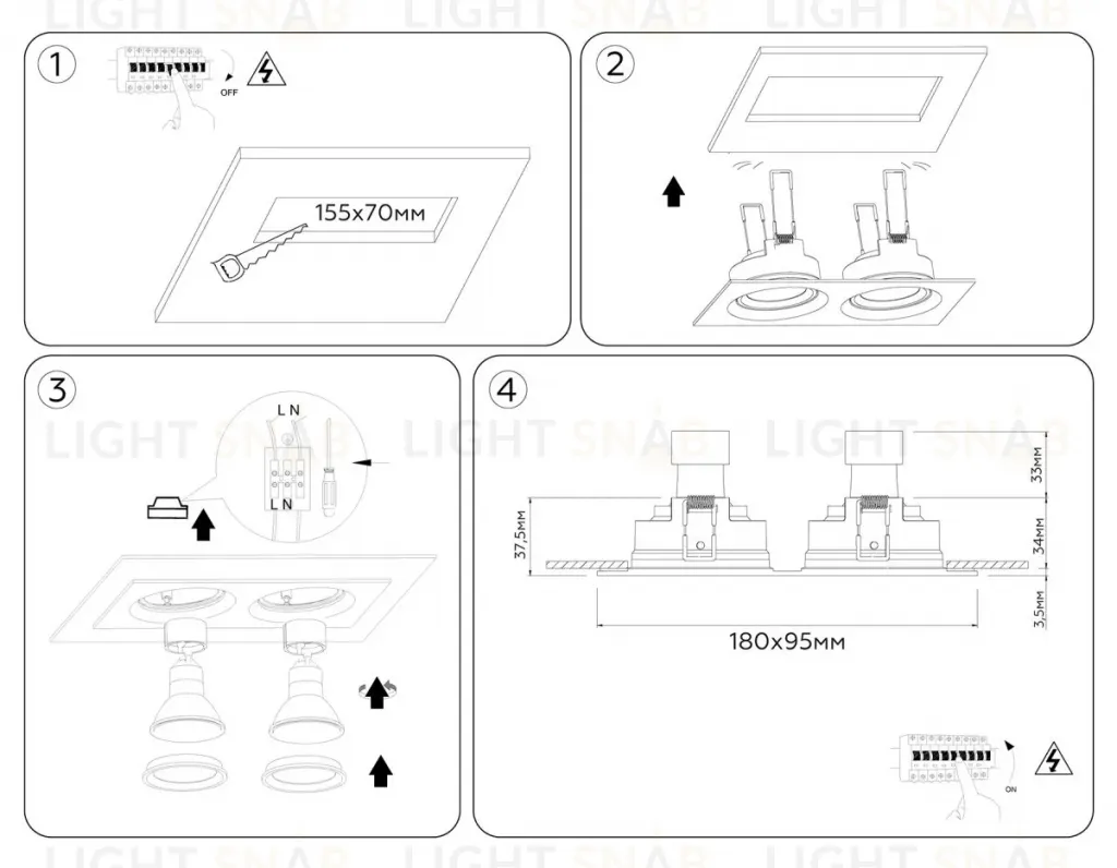 Встраиваемый светильник Ambrella Light Techno Spot IP Protect TN1146 TN1146