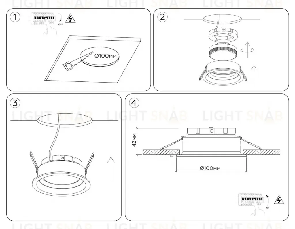 Встраиваемый светильник Ambrella Light Techno Spot Standard Tech TN52231 TN52231