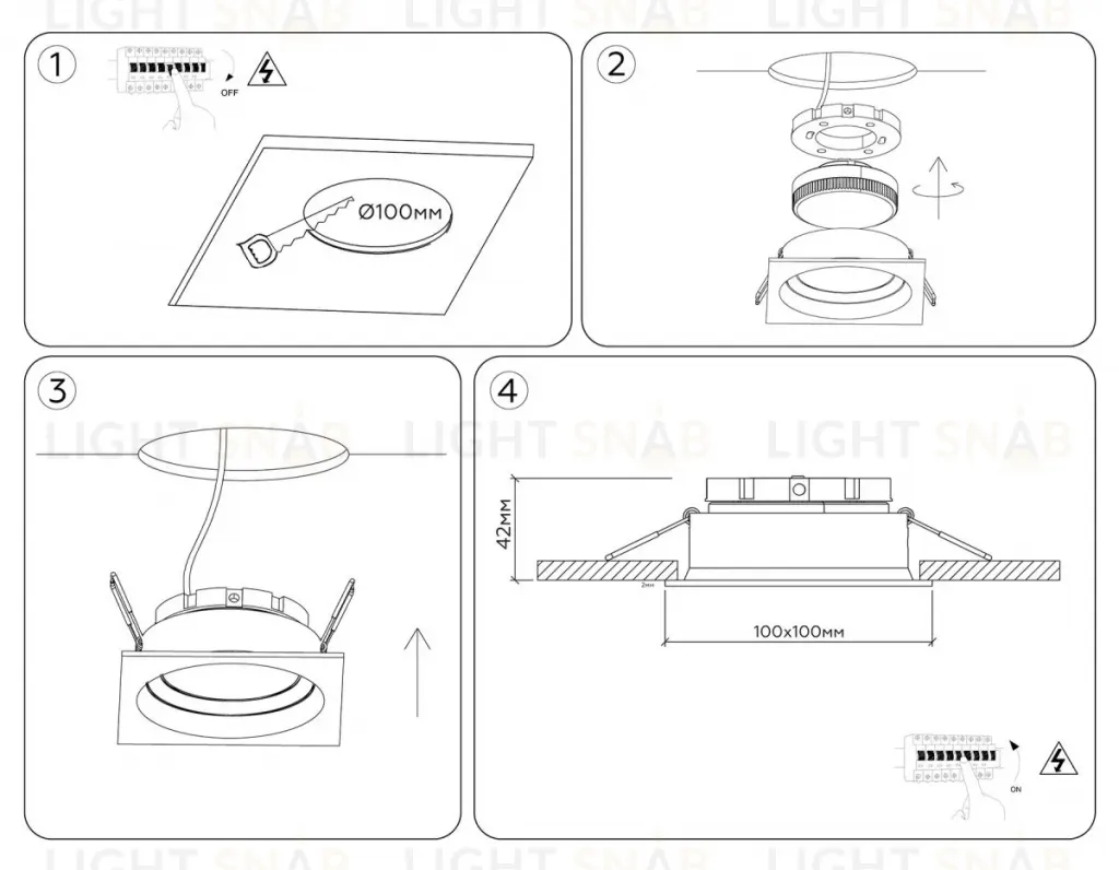 Встраиваемый светильник Ambrella Light Techno Spot Standard Tech TN52232 TN52232