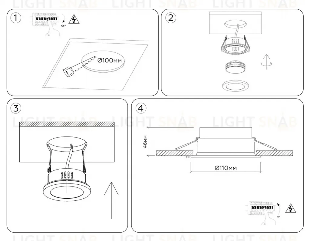 Встраиваемый светильник Ambrella Light Techno Spot IP Protect TN6653 TN6653
