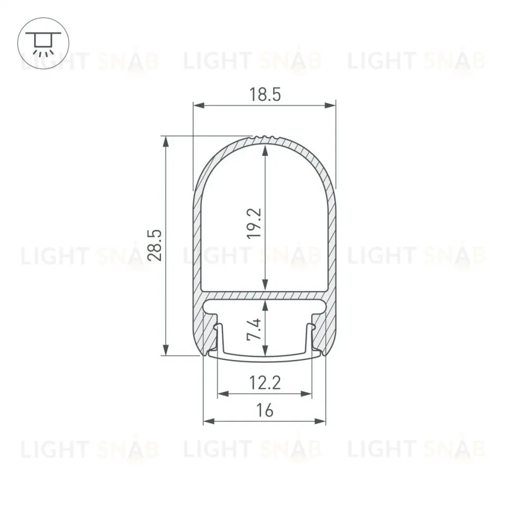 Профиль Arlight WARDROBE-1930-2000 ANOD 053565 053565