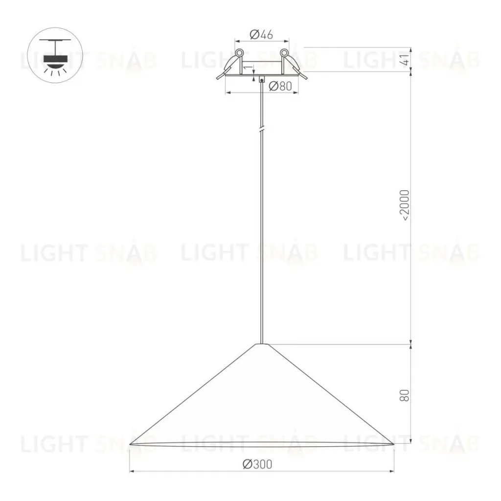 Подвесной светильник Arlight SP-MAKOTO-R300-10W Warm3000 (WH, 36 deg, 230V, TRIAC) 057217 057217