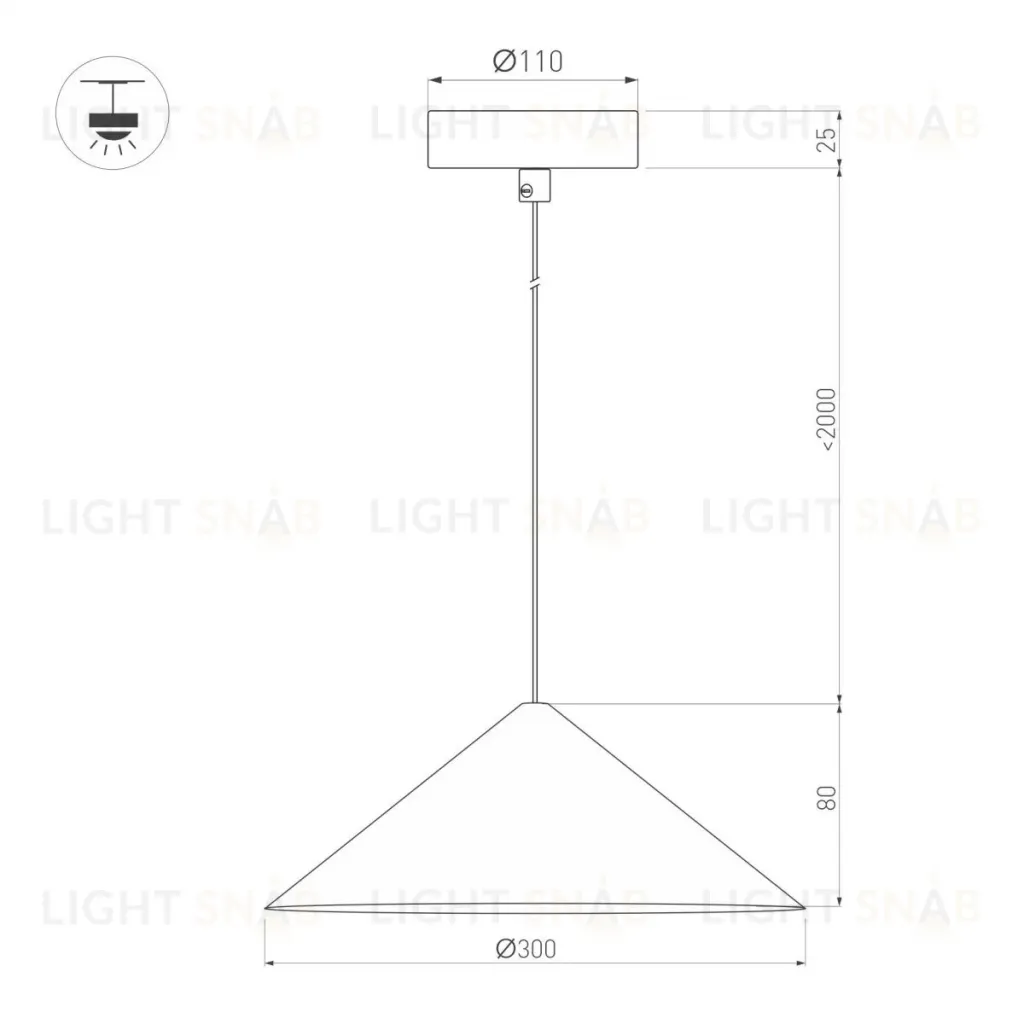 Подвесной светильник Arlight SP-MAKOTO-R300-10W Warm2700 (WH, 36 deg, 230V, TRIAC) 057218 057218