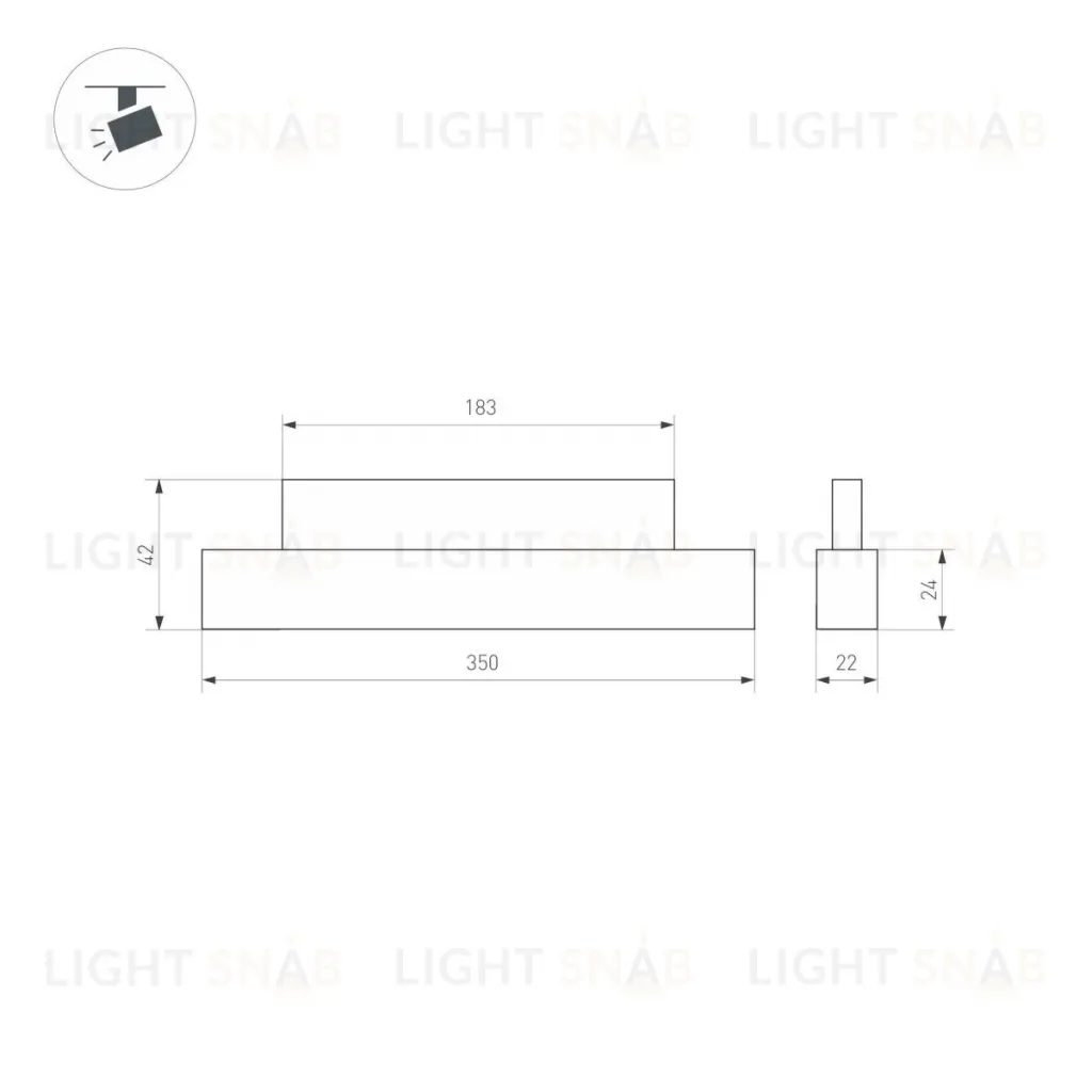 Трековый магнитный светильник Arlight MAG-ORIENT-FLAT-L350-12W Warm2700 (WH, 100 deg, 48V) 055986 055986