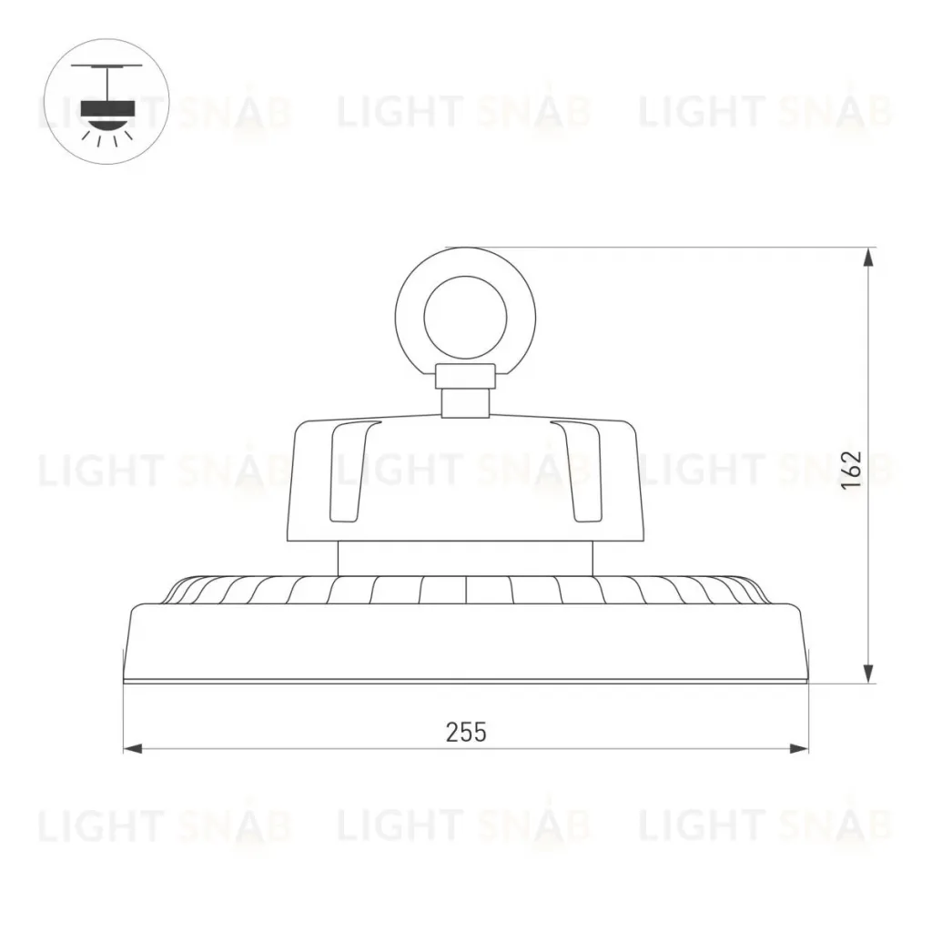 Промышленный светильник Arlight SP-ERCON-R255-100W White5000 (BK, 90 deg, 230V) 056100 056100