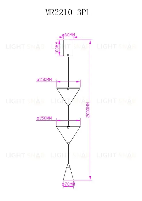 Подвесной светильник Myfar Maretta MR2210-3PL MR2210-3PL