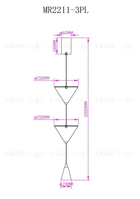 Подвесной светильник Myfar Maretta MR2211-3PL MR2211-3PL