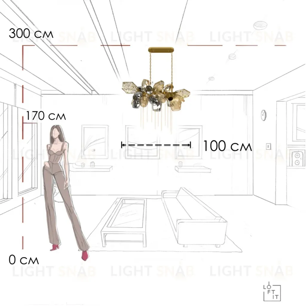 Подвесная люстра Loft IT Britannica 10401/1000L 10401/1000L