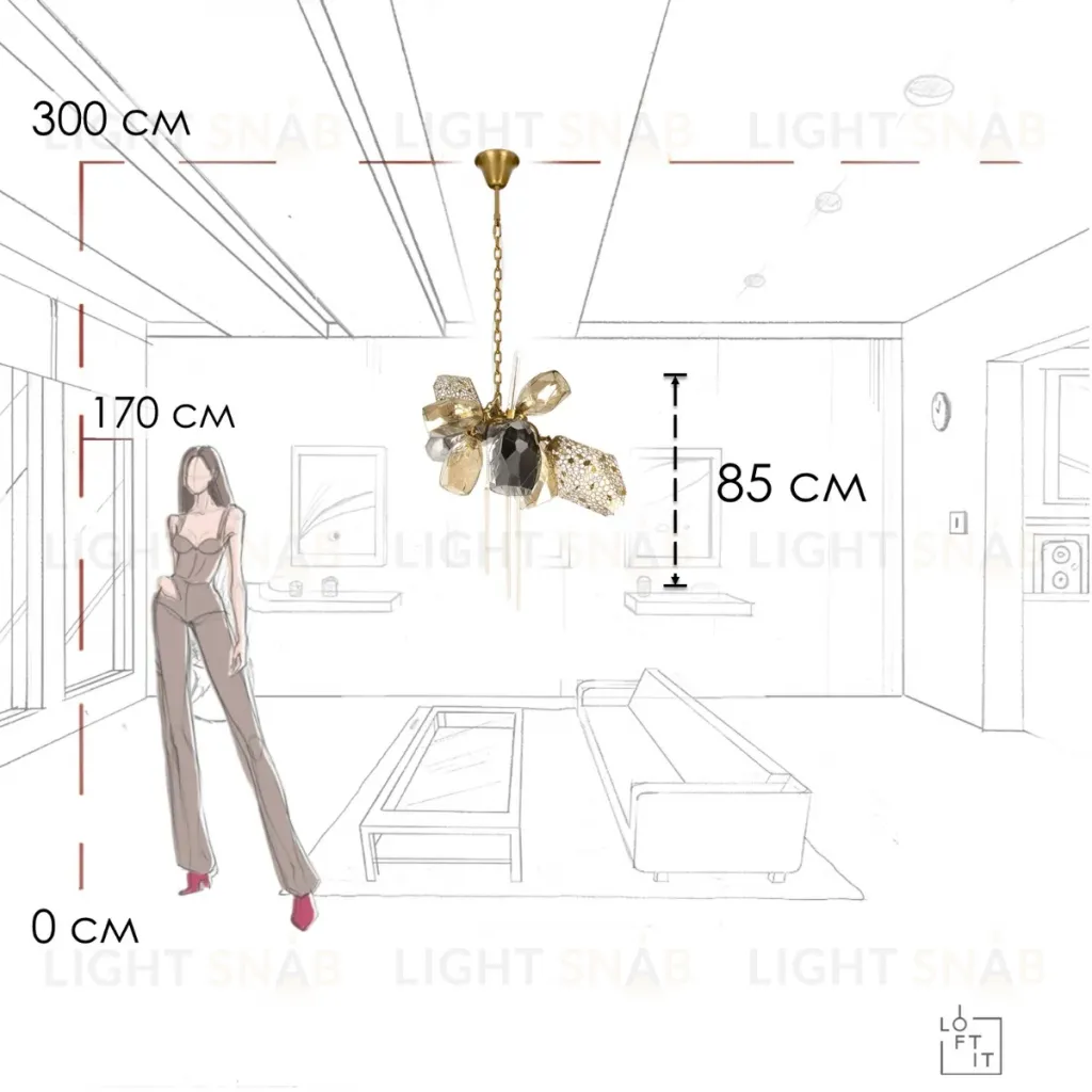 Подвесная люстра Loft IT Britannica 10401/600S 10401/600S