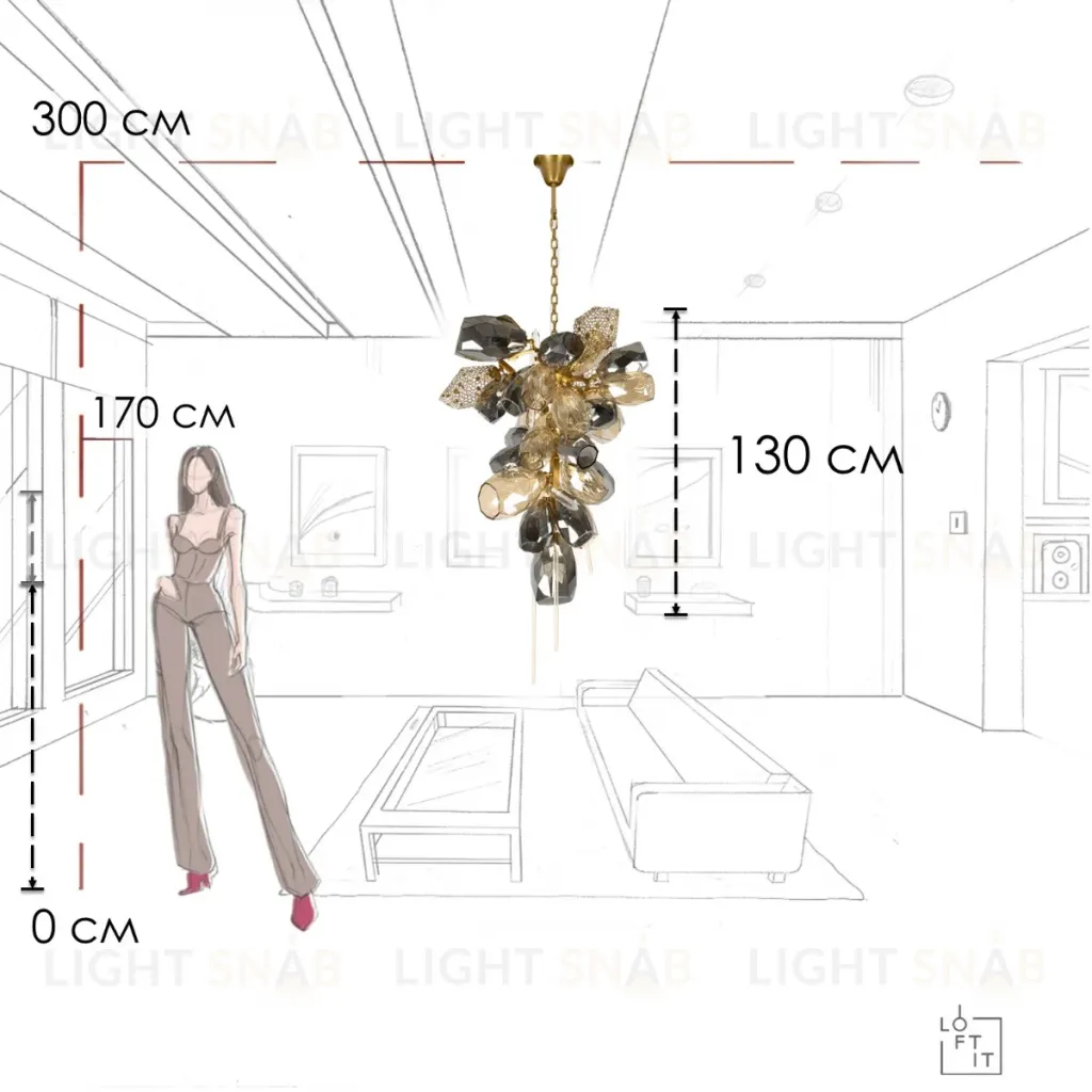 Подвесная люстра Loft IT Britannica 10401/800M 10401/800M