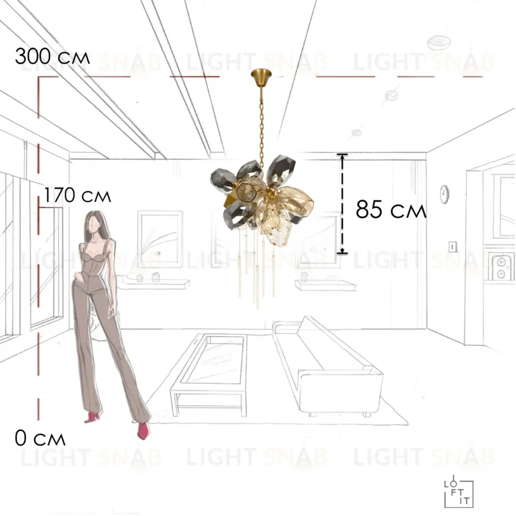 Подвесная люстра Loft IT Britannica 10401/800S 10401/800S