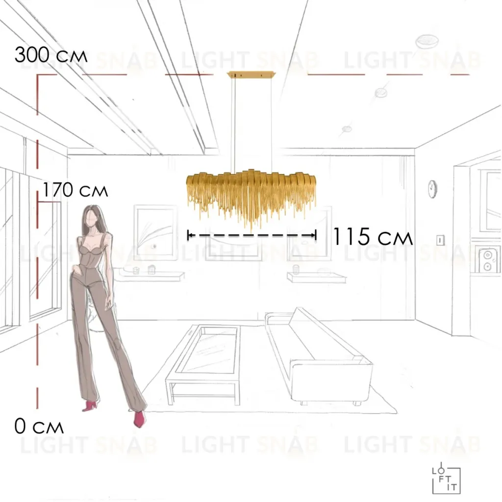 Подвесная люстра Loft IT Volver 10404/1150L GD 10404/1150L GD