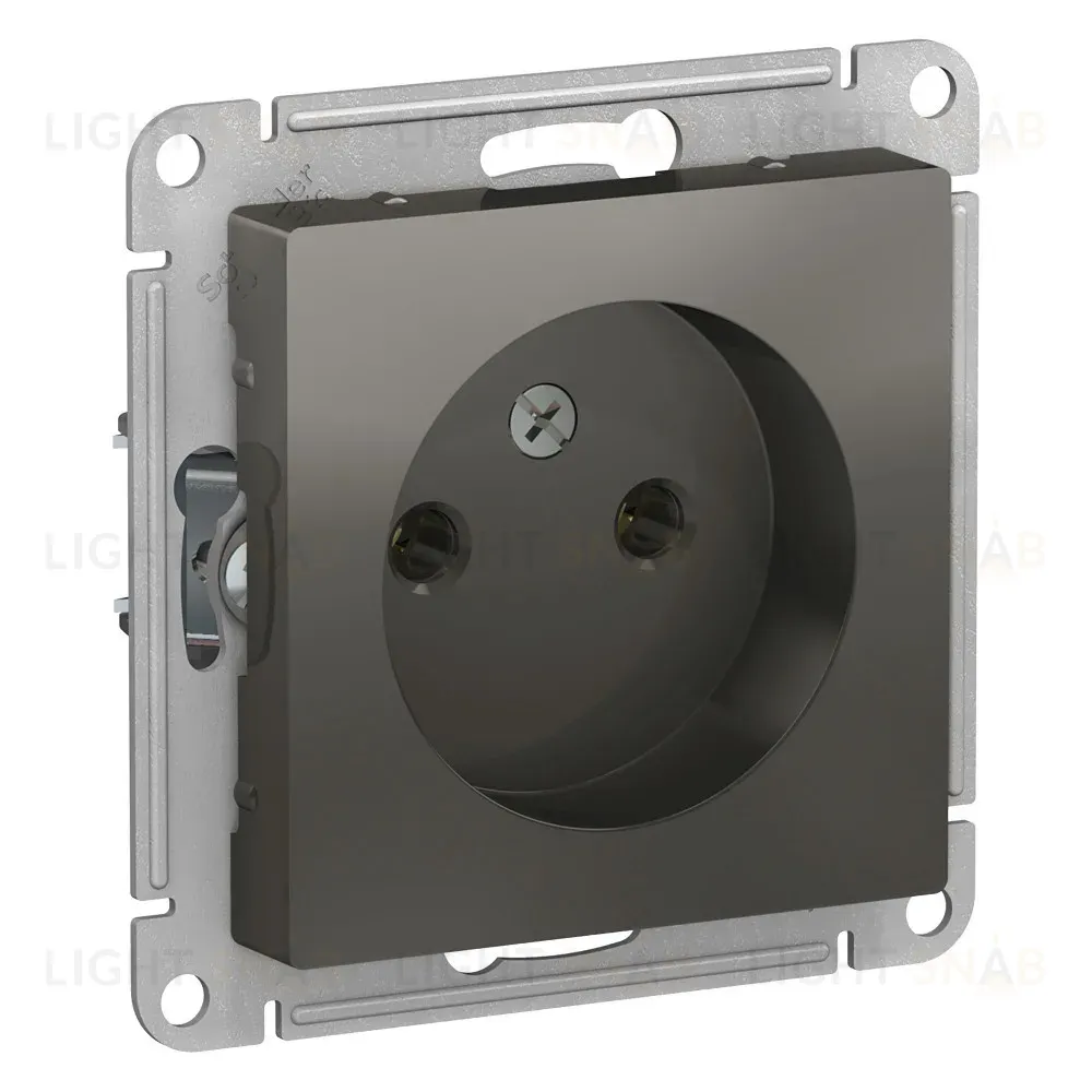 Розетка б/з, 16А Systeme Electric AtlasDesign Сталь ATN000941 ATN000941