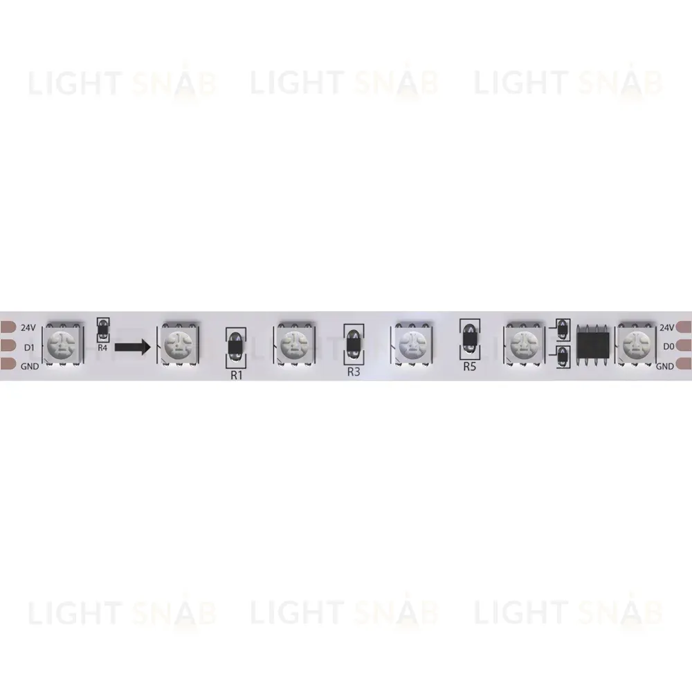 Светодиодная лента Arte Lamp Spi 24В 14,4Вт/м RGB 5м IP20 A2406010-05-RGB A2406010-05-RGB
