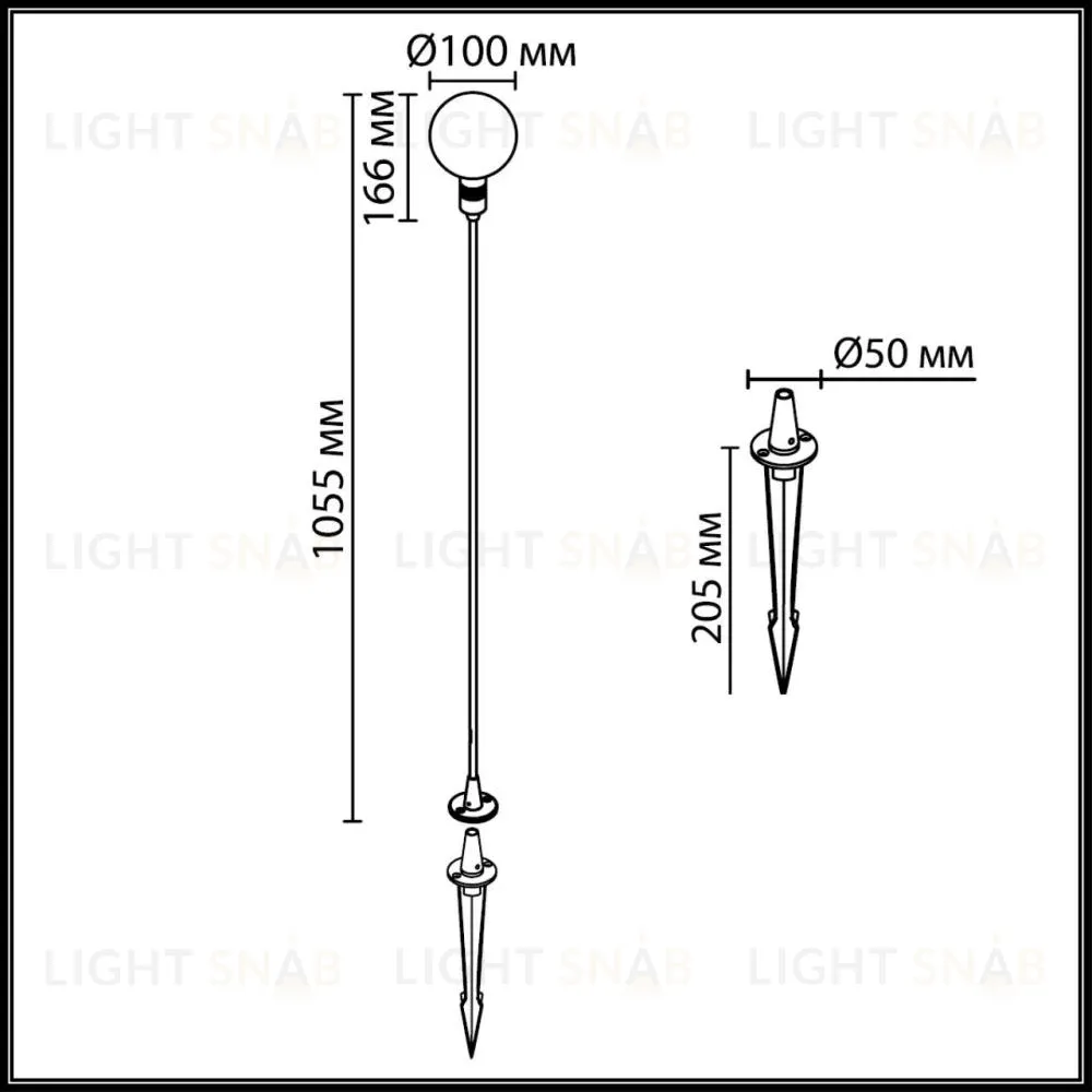Ландшафтный светильник Odeon Light Nature Dande 7121/2GLB 7121/2GLB