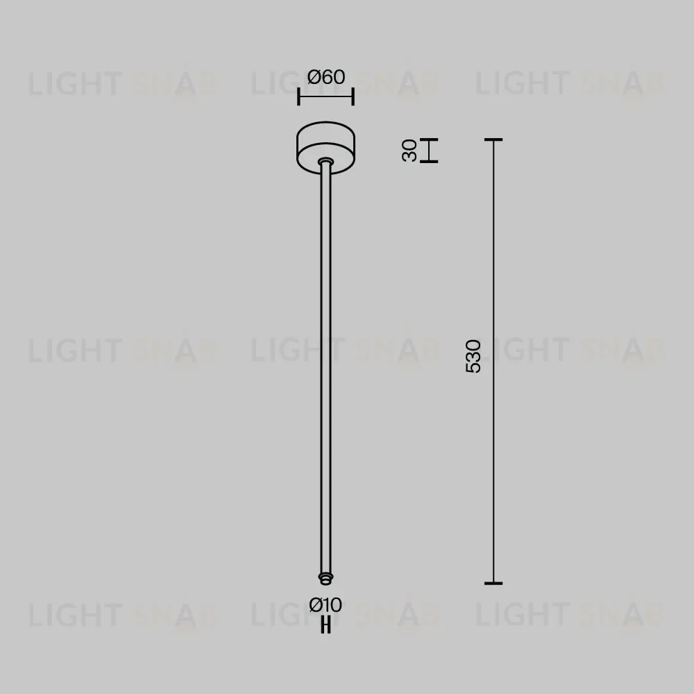 Подвес на жестком основании с потолочной чашей Maytoni Shelf CA030C-SL-L500-B CA030C-SL-L500-B