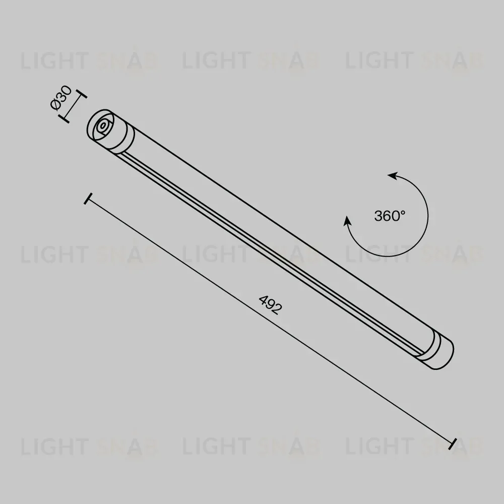 Шинопровод накладной/подвесной Maytoni Shelf CA012-TRX-500-B CA012-TRX-500-B