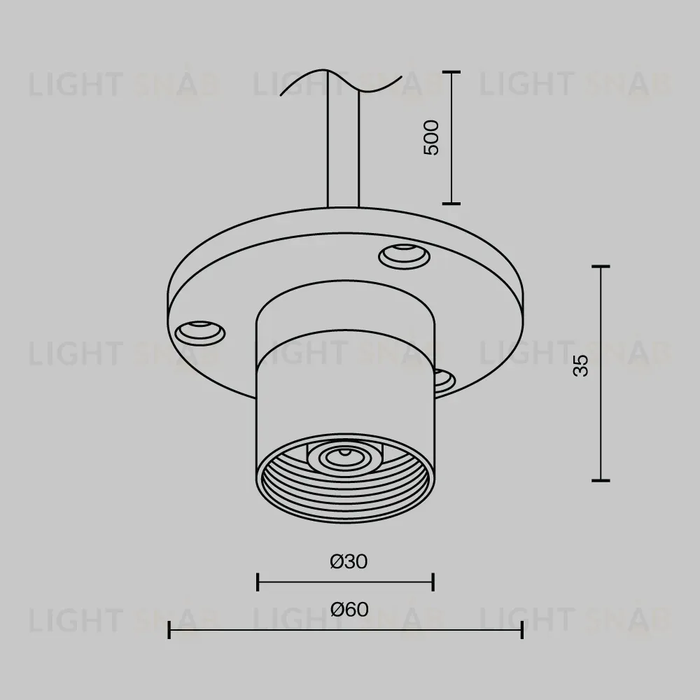 Основание с внутренней резьбой с вводом питания Maytoni Shelf CA023BI-P-B CA023BI-P-B