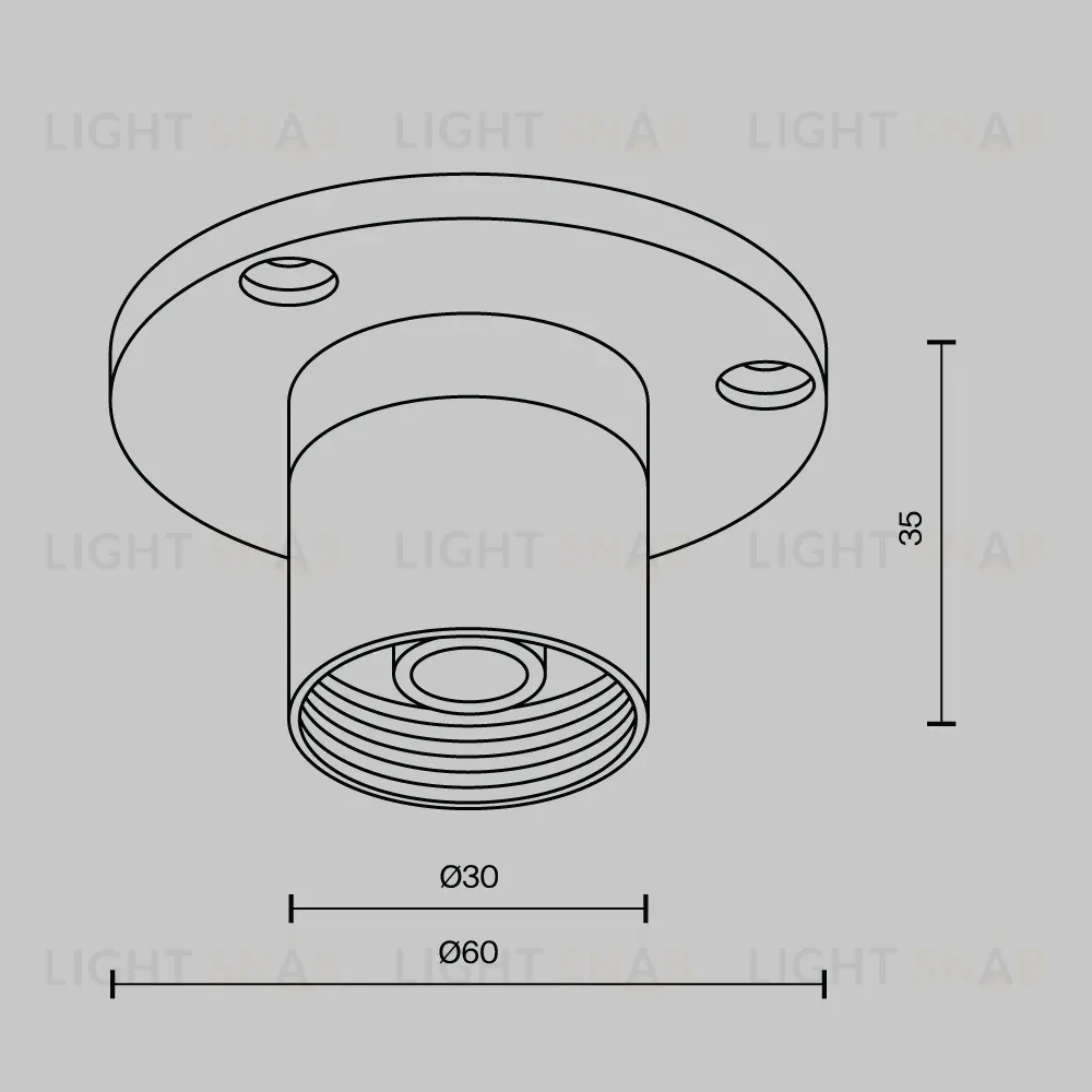 Основание с внутренней резьбой без ввода питания Maytoni Shelf CA023BI-B CA023BI-B